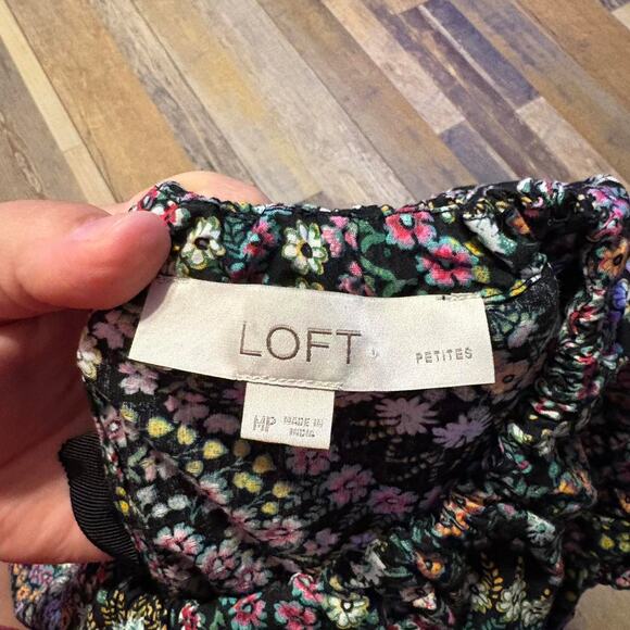 Black floral peasant top| Western Country Shirt | Rodeo Boho - Picture 7 of 7